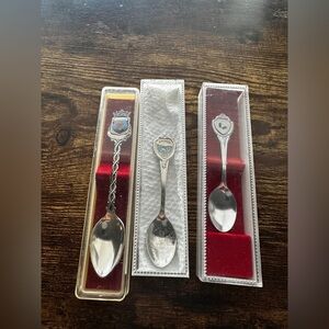 Set of Three USA Collectible Souvenir Spoons